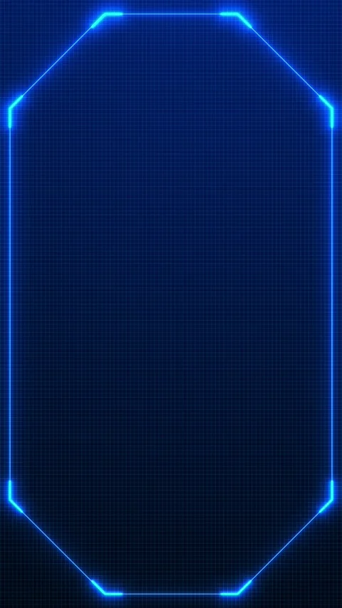Blue neon HUD frame background glowing corner border, digital grid texture, and Stock Footage 340525016