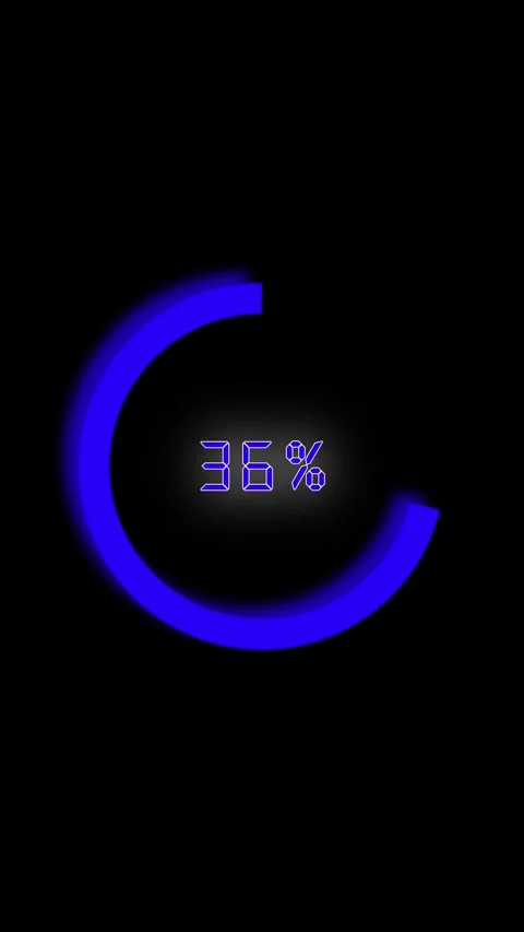 Blue neon hud loading animation vertical video progress bar digital interfa.. Stock Footage 344285489