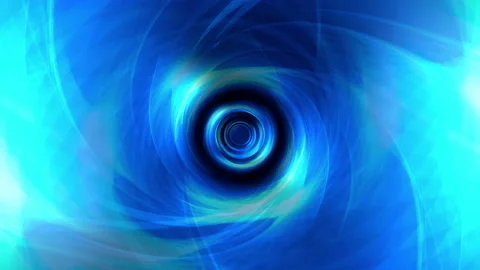 Blue neon hypnotic geometric technology vortex tunnel loop Stock Footage 154906465