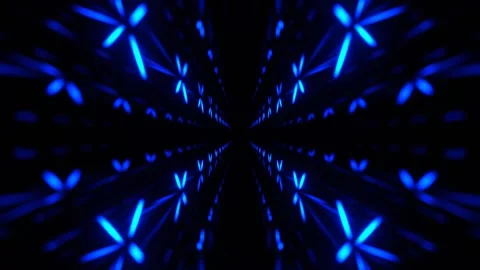 Blue Neon Laser Motion in Infinity Background VJ Loop in 4K Stock Footage 334718691