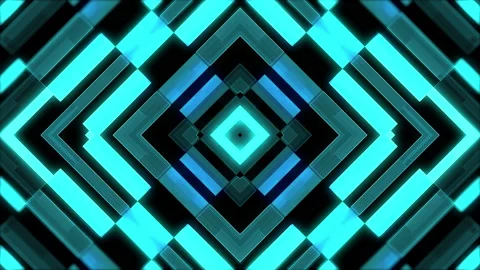 Blue neon light abstract visual geometry motion graphic technology digital co Stock Footage 130687170