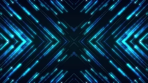Blue neon light abstract visual geometry motion graphic technology digital co Stock Footage 131002238