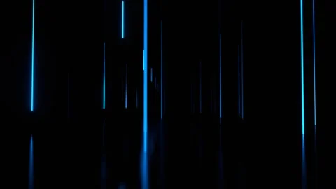 Blue Neon Light Falling Down Background VJ Loop in 4K Vidéo 337926176