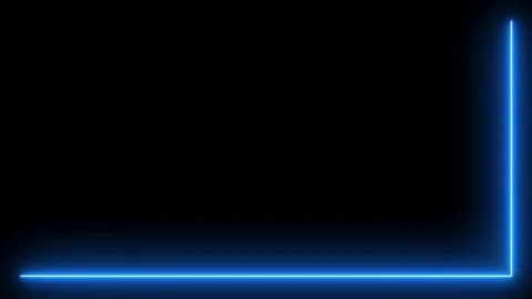 Blue neon light frame light up. fluorescent lamp frame. Stock Footage 111976650