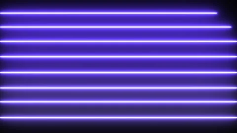 Blue Neon Light Horizontal Line Background Loops on black background. 4K 60Fp Stock Footage 219198155