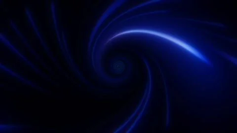 Blue Neon Light Spiral Vortex Abstract Background. Glowing Cosmic Space Tunne Stock Illustration