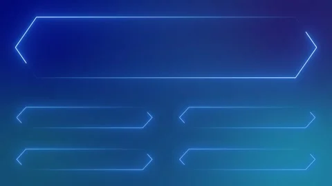 Blue Neon Light Text Box Frames Stock Footage 317666937