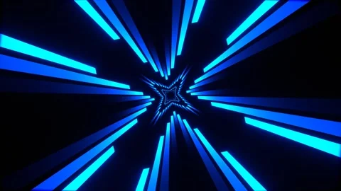 Blue Neon Lines Move Alternately Background VJ Loop in 4K 스톡 동영상 322647941