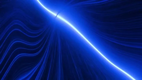 Blue Neon Lines VJ Loop – Abstract Tech Motion Graphics | Sandu Visuals Video stock 331218926
