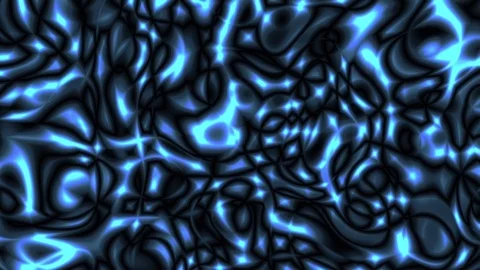 Blue Neon Liquid Alien Abstract Motion Background Loop 1 Stock Footage 76490806