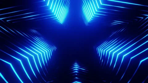 Blue neon loop backgroun , star black hole Stock Footage 219945483
