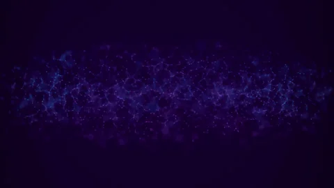 Blue Neon Network Particles Connection Digital Nodes Dark Background Motion Loop Stock Footage 340394146