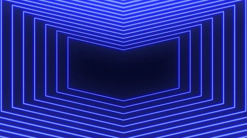Blue neon rectangular pattern perfect background for design work Stock-Footage 315110962