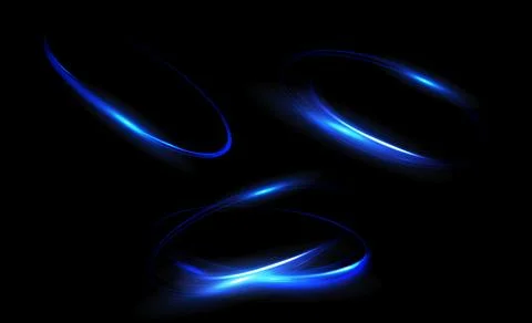 Blue neon ring. Glowing circle. Glow effect. Round light frame. abstract light Stock Illustration