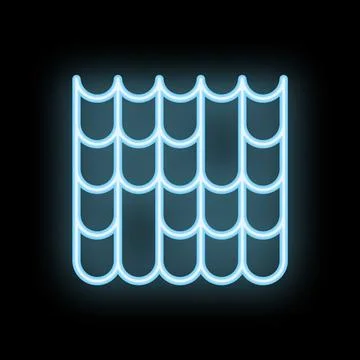 Blue neon spider web glowing on a black background Illustrazione stock