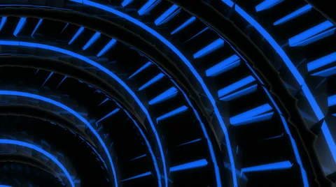 Blue neon spin Video stock 54911761