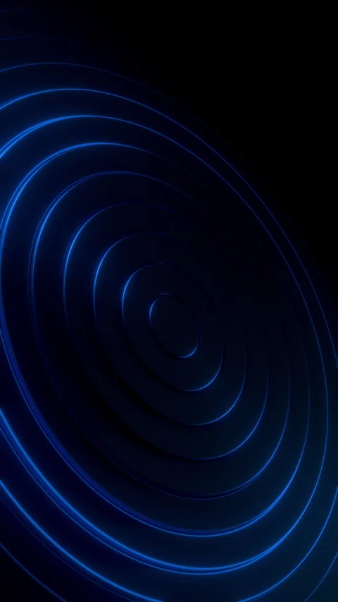 Blue Neon Spiral Waves Vertical Looping Abstract 3D Background. 3D rendering 库存影片 335763081
