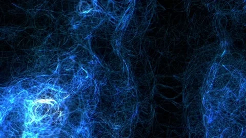Blue Neon Thread Energy Sphere Stock Footage 326721947