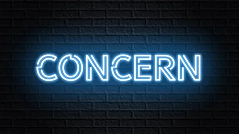 Blue neon video animation concern Stock Footage 120792795