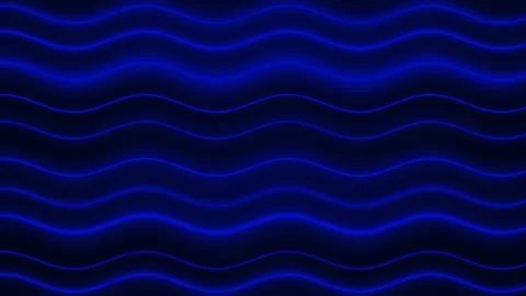 Blue neon wavy line pattern glowing on a dark background 스톡 동영상 262597164