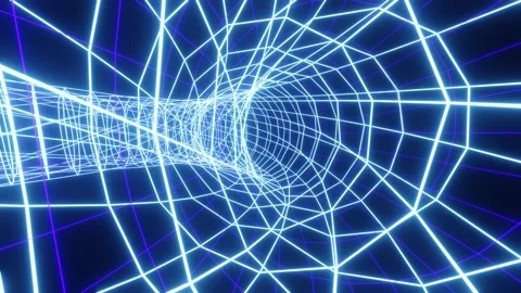 Blue net matrix VJ loop background 4K Stock Footage 213058554