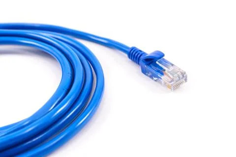 Blue network cable Stock Photos