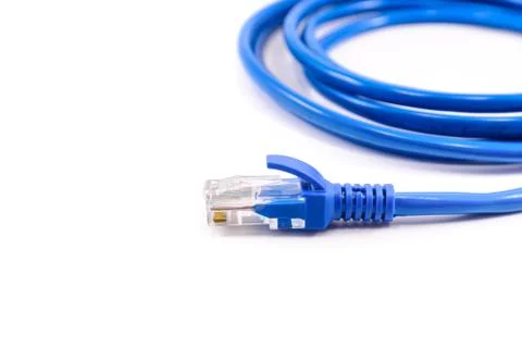 Blue network cable Stock Photos
