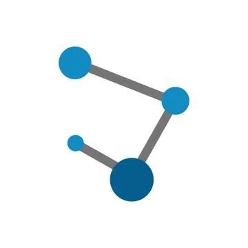 Blue Network Connection Abstract Symbol Stock Illustration