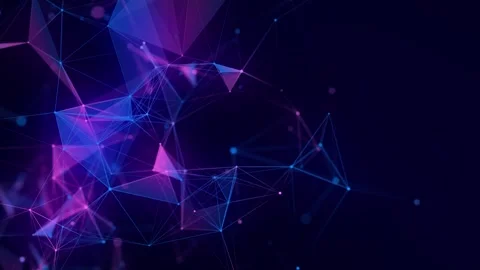 Blue network connection structure. Digital background with dots and lines. Stock Footage 275860766