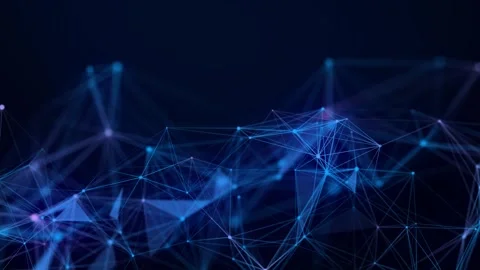 Blue network connection structure. Digital background with dots Stock Footage 275860905