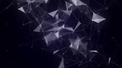 Blue network connection structure. Digital background with dots and lines. Stock Footage 310295998