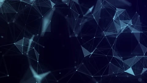 Blue network connection structure. Digital background with dots and lines. Stock Footage 310296015