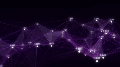 Blue network connection structure. Stream of binary code. Stock Footage 275857504