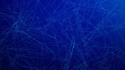 Blue network connection triangle lines on blue background for technology conc Stock Illustration