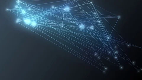 Blue network connections cloud abstract background animation - new dynamic Stock Footage 83710460