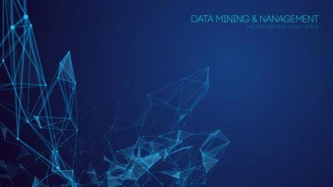 Blue Network Data Structures Abstract Background 库存插图