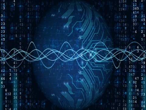 Blue Network Digital Technology Background. Vídeo Stock 80237807