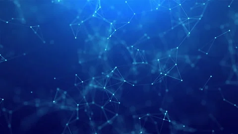 Blue network technology video loop Video stock 141136300