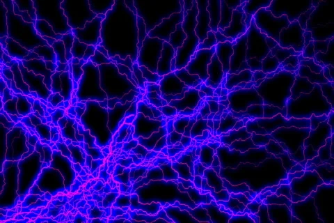 Blue Neural Activity Stock Footage 65296