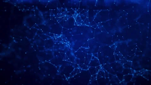 Blue Neural Grid Stock Footage 312279487