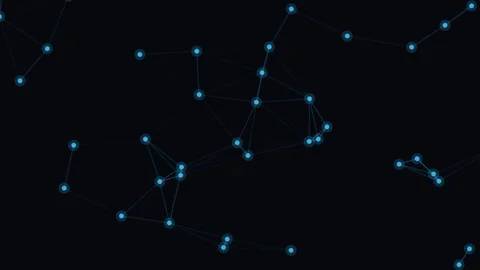 Blue Neural Network Plexus Connection Video stock 341834519