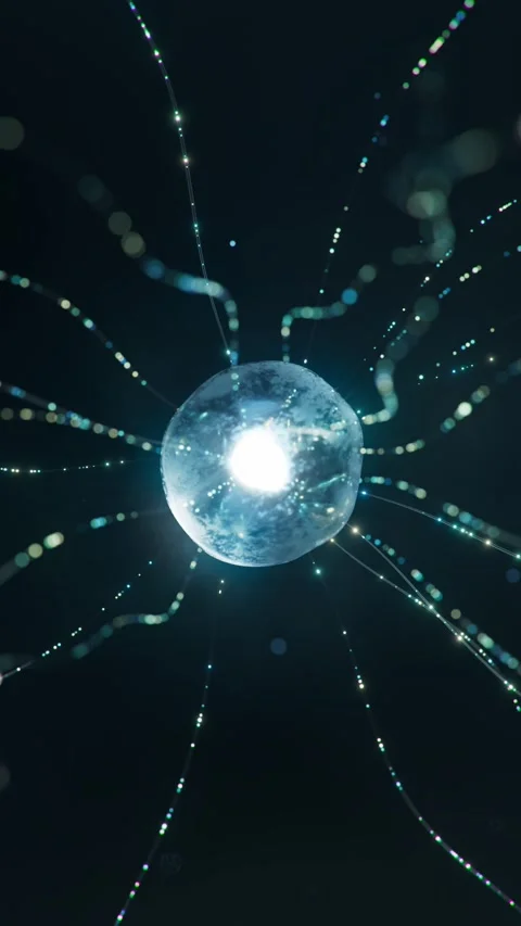 Blue Neurons Dynamic Cell 3D Rendering Stock-Footage 342512409