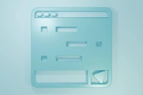 Blue New chat messages notification on laptop icon isolated on blue backgro.. Stock Illustration