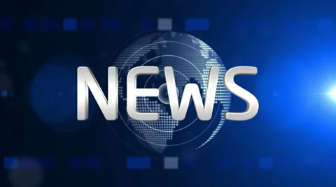 Blue news generic Video stock 37922807
