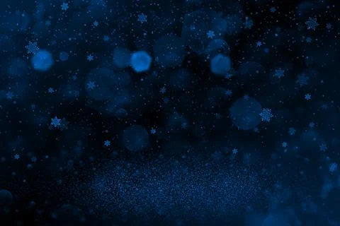 Blue nice bright abstract background glitter lights and falling snow flakes イラスト素材