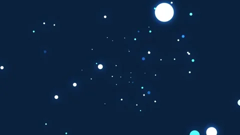 Blue Night Sky Filled with Glowing Stars and Snowflakes over a Winter Background Vídeo Stock 341344875