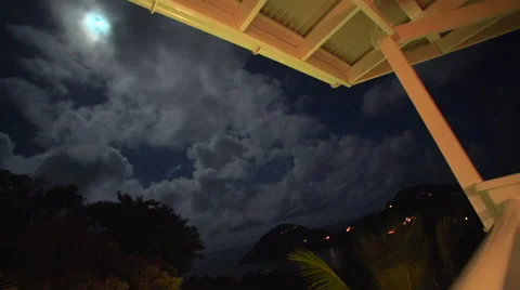 Blue Night Sky Timelapse Video stock 49775762