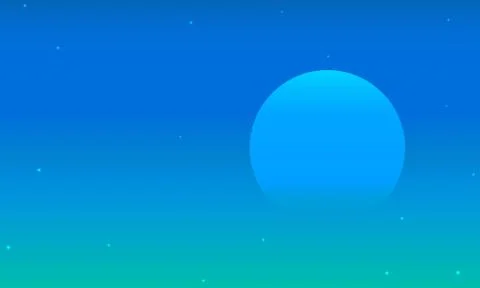 Blue night sky with translucent moon Stock Illustration