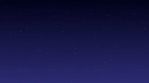 Blue Night Sky. Twinkling Stars. Magical Sky As Background. Loop. 23,98 fps Stock Footage