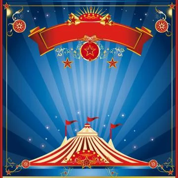 Blue night square invitation Stock Illustration